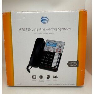 AT&T NEW 2-Line Corded Telephone Digital Answering System Caller ID Desk